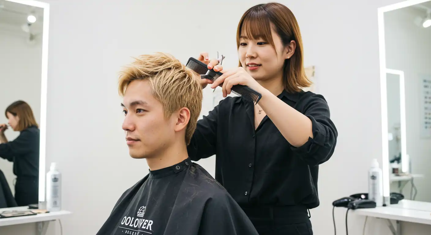 Man Getting a Haircut