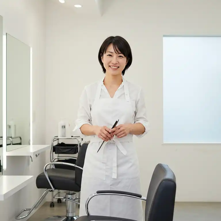 Professional Hair Stylist in a Salon