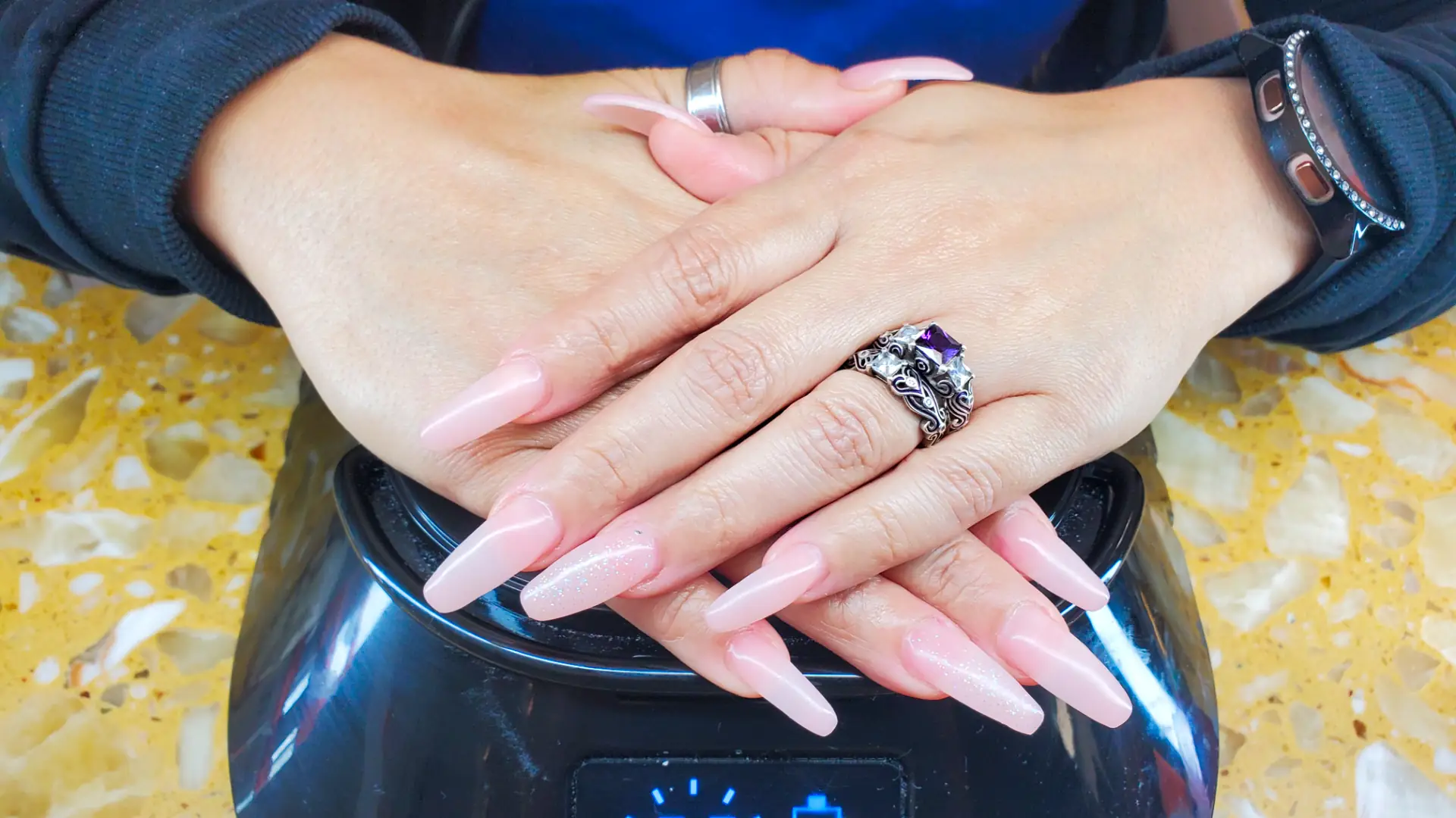 Pink Gel Builder Nails Service