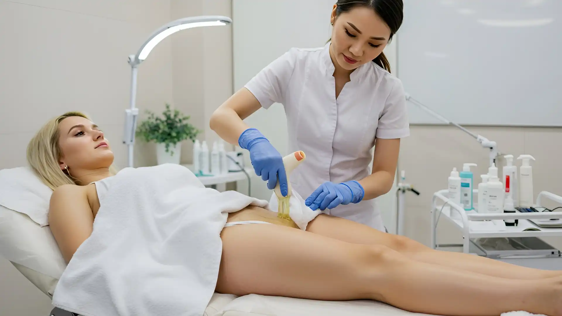 Woman Getting A Bikini Wax