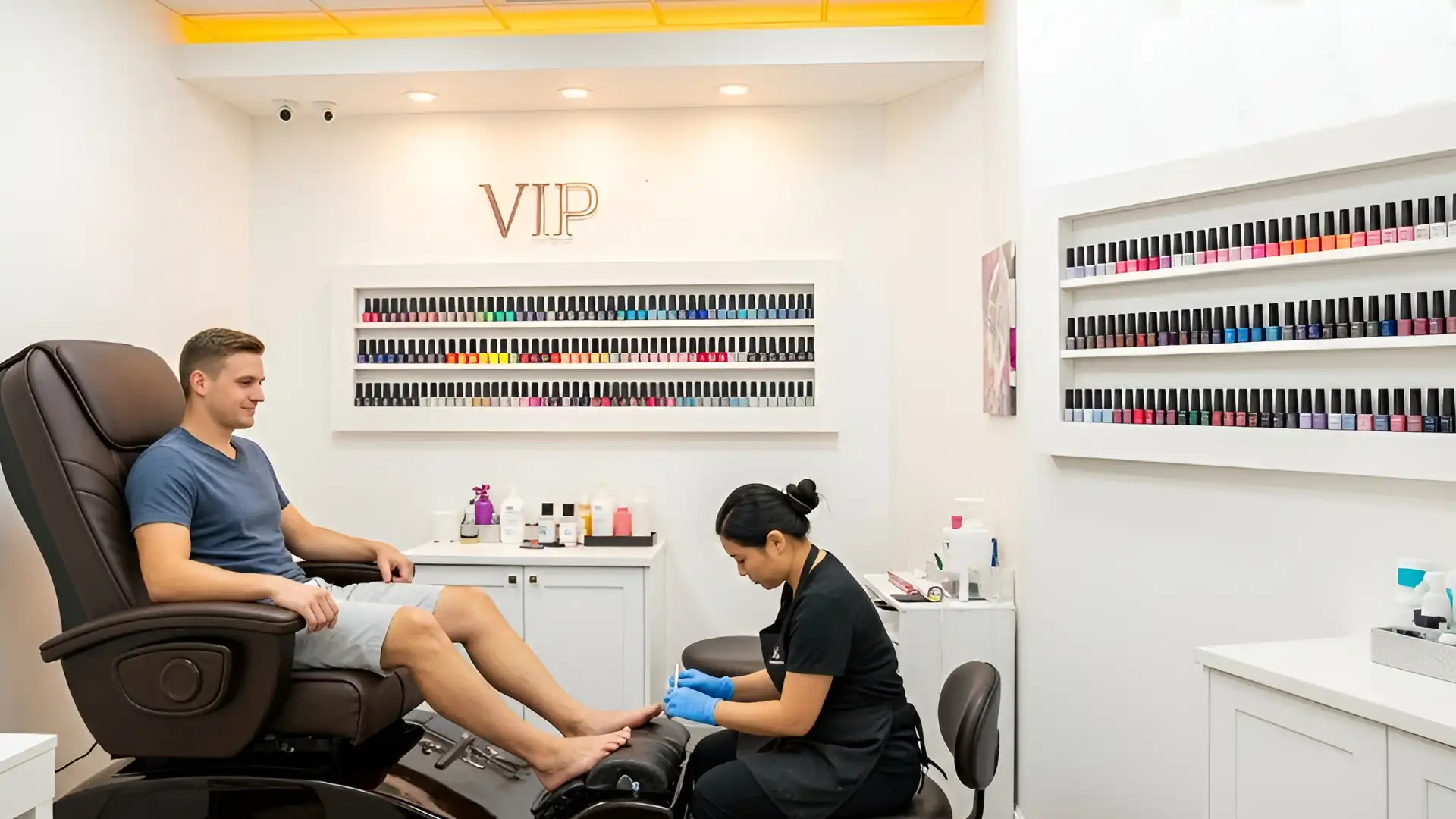 Man Getting A Regularly Scheduled Pedicure